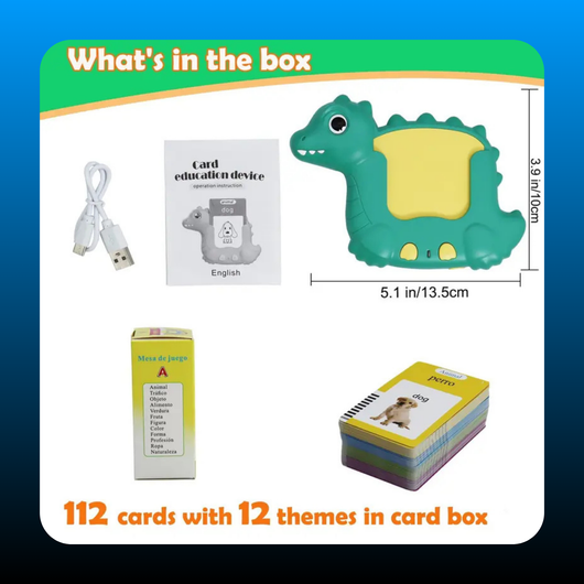 Dinosaur Talking Flash Cards with Interactive Learning Stickers