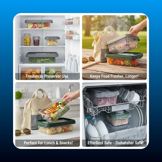 Durable Rectangular Kitchen Food Storage Containers