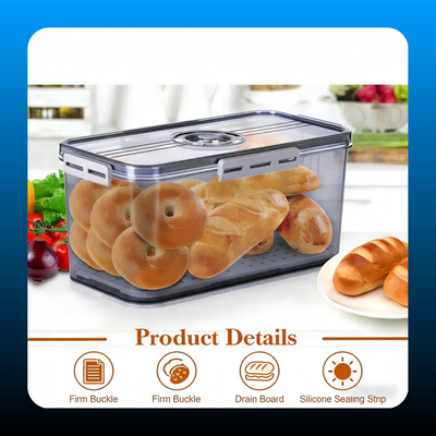 Airtight Bread Box with Time Recording Dial