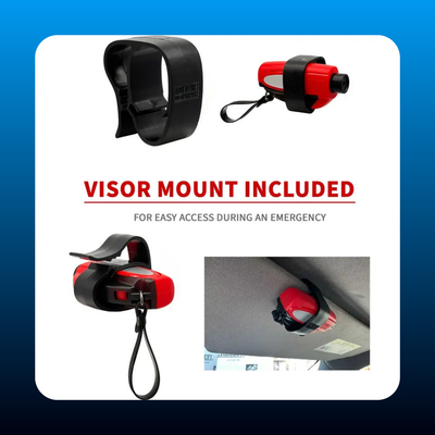 2-in-1 Emergency Window Breaker & Seatbelt Cutter