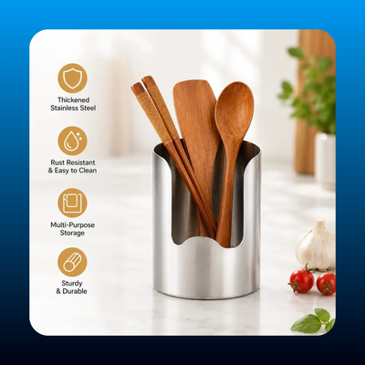Thickened Stainless Steel Utensil Organizer