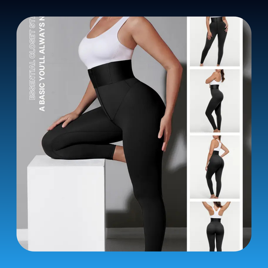 Plus Size Elastic Waistband Shaping Leggings