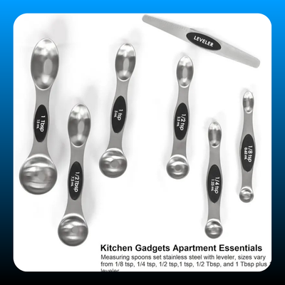 Stainless Steel Magnetic Spoons 7 Set with Leveler