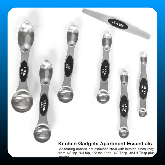 Stainless Steel Magnetic Spoons 7 Set with Leveler