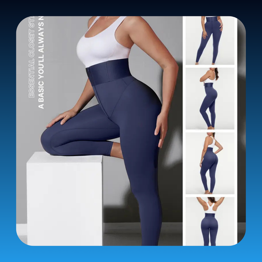 Plus Size Elastic Waistband Shaping Leggings