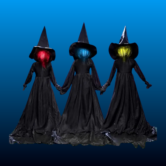 Light Up Witch Yard Stakes (3 Pack)