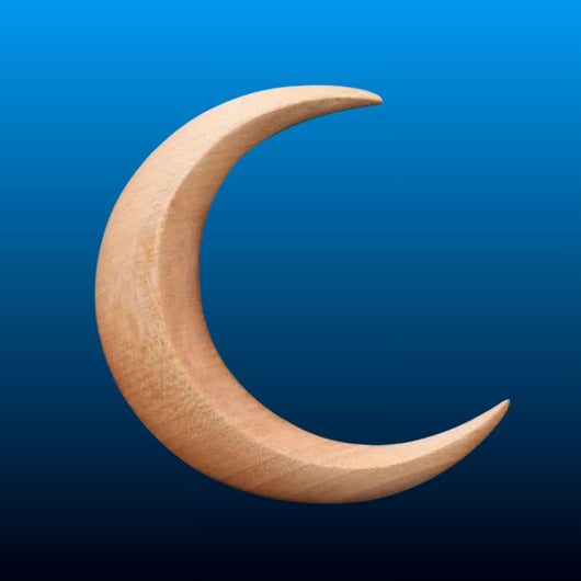 Crescent Moon Wooden Hair Stick