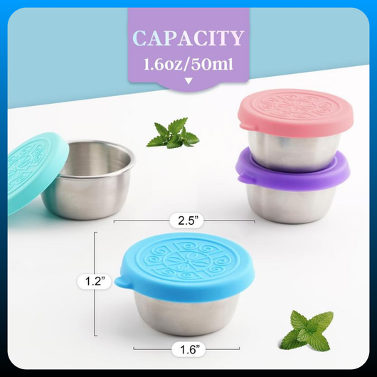 Salad Dressing To Go Containers (6 Pack)