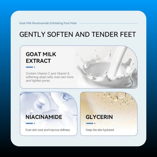 Goat Milk Essence Foot Mask (10 Pack)