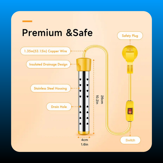 Portable Electric Immersion Water Heater