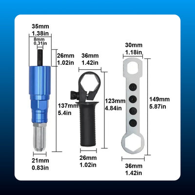 Rivet Gun Drill Attachment Kit