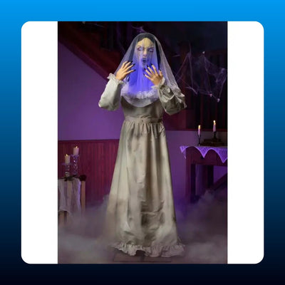 Animated Veiled Bride Ghost Prop