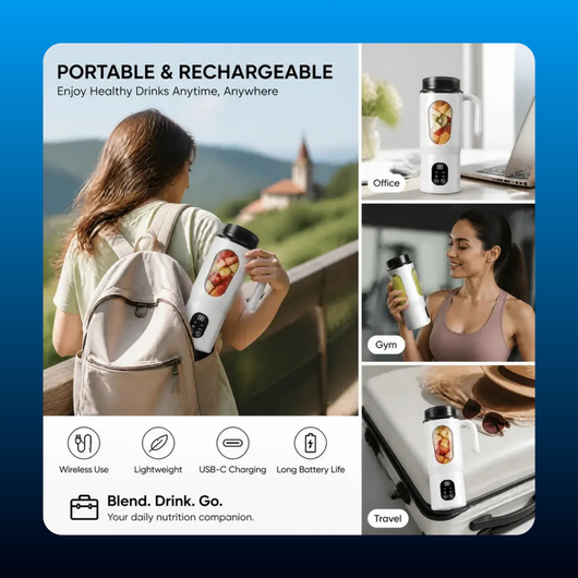 Compact Cordless Portable Blender