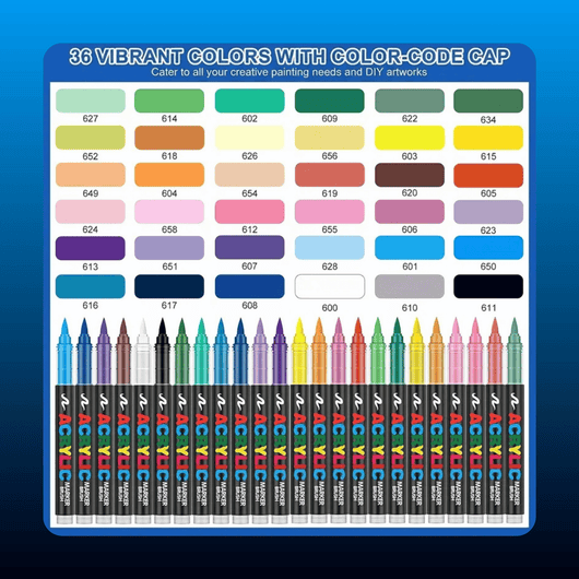 Acrylic Paint Markers (36 Colours)