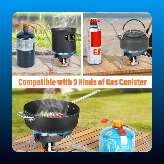 Windproof Portable Camping Stove with Piezo Igniter