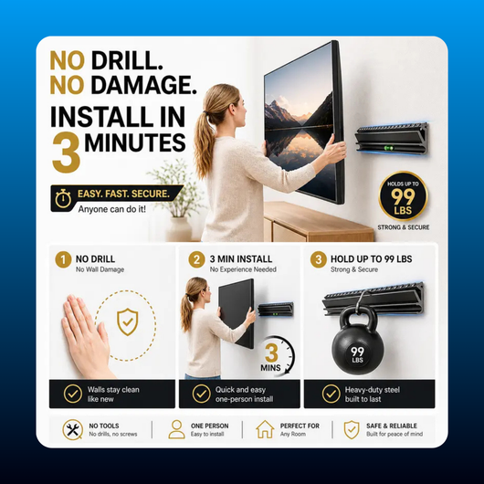 No Stud TV Wall Mount for 13-55 Inch TVs