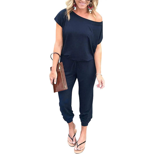 Women’s Plus Size Off-Shoulder Jumpsuit