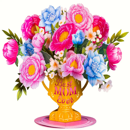 Mothers Day Gift Flower Bouquet Pop-Up Card