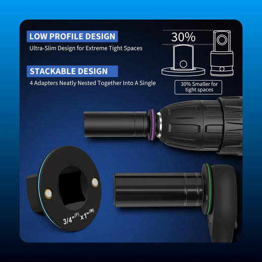 Low Profile Impact Socket Adapter Set