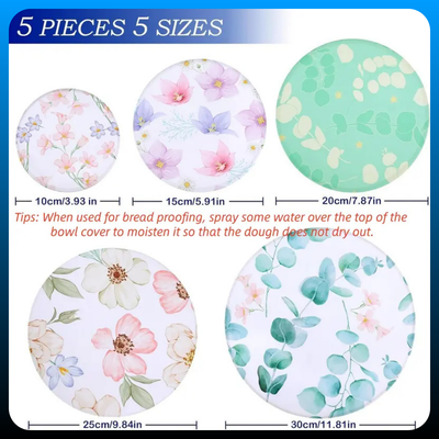 5 Pieces 5 Size Reusable Bowl Covers