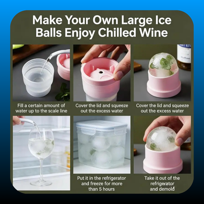 3pcs Silicone Ice Ball Molds