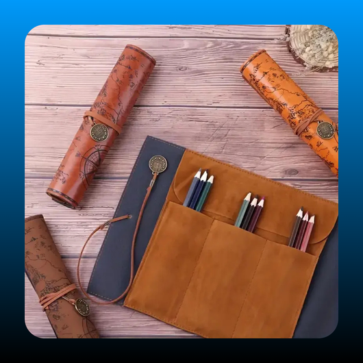 Vintage Treasure Map Pattern Pencil Case