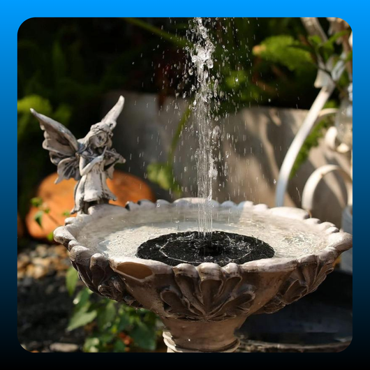 Solar Powered Bird Bath Fountain Pump with 4 Nozzles