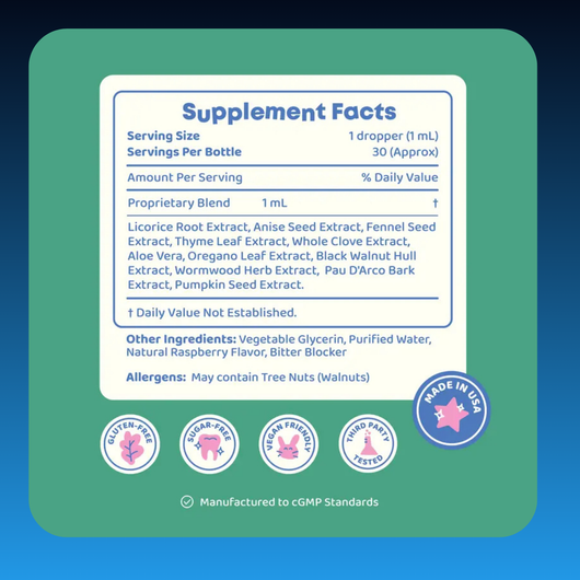 Natural Digestive Support Liquid Cleanse Drops for Kids