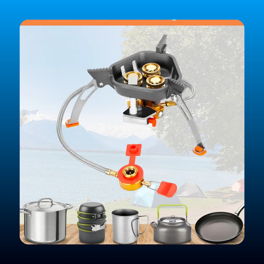 Windproof Portable Camping Stove with Piezo Igniter