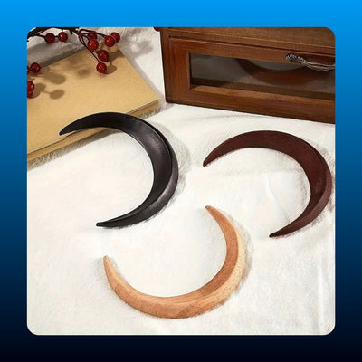 Crescent Moon Wooden Hair Stick