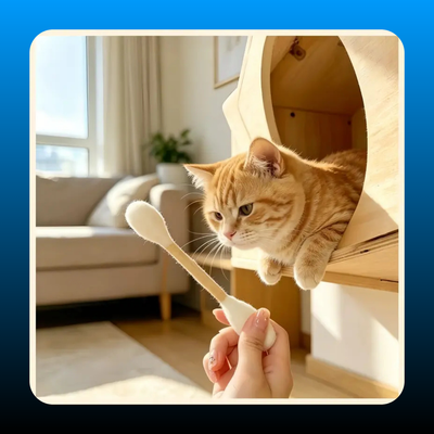 6 Pack Giant Cotton Swab Shaped Felt Cat Chew Toys
