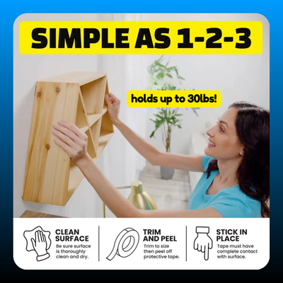 Heavy-Duty Double-Sided Nano Adhesive Tape (10 ft)