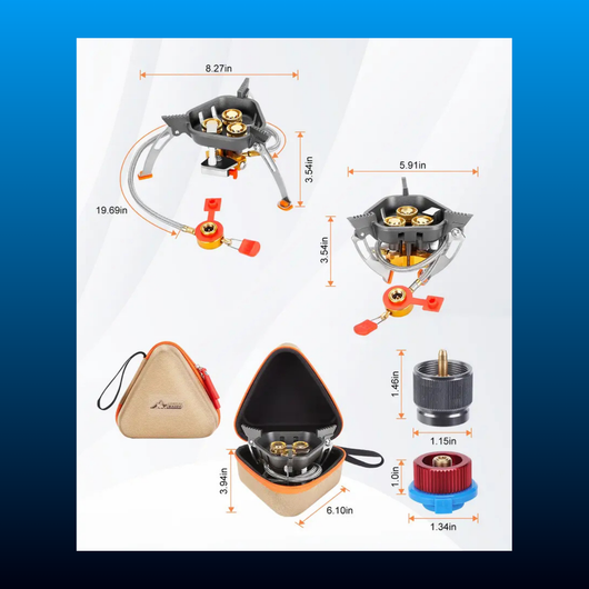 Windproof Portable Camping Stove with Piezo Igniter