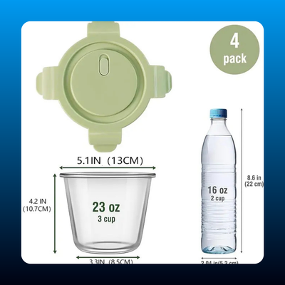 Glass Meal Prep Containers with Lids (8 Piece)