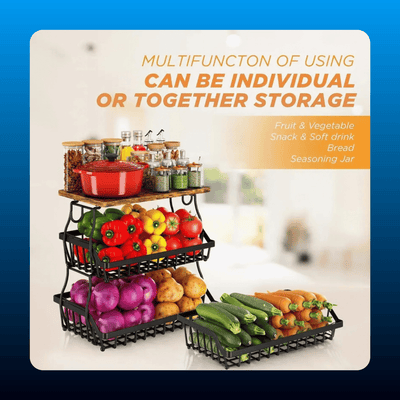 3-Tier Fruit and Vegetable Basket