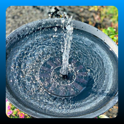 Solar Powered Bird Bath Fountain Pump with 4 Nozzles