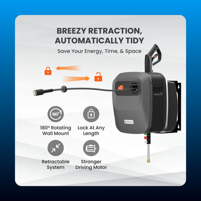 Wall Mounted Retractable Pressure Washer