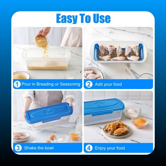 Breading & Batter Stackable Airtight Containers Set