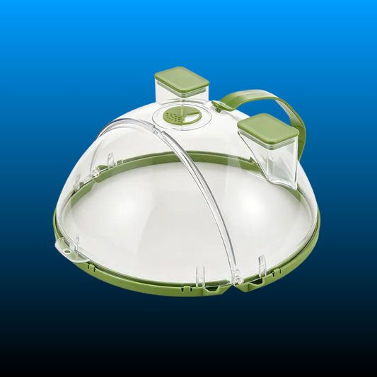 Foldable Microwave Splatter Cover with Dual Water Steamer