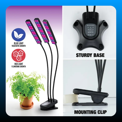 3-Head Bionic Plant Grower Light with Timer