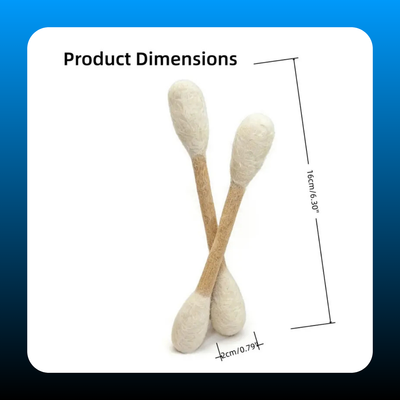 6 Pack Giant Cotton Swab Shaped Felt Cat Chew Toys