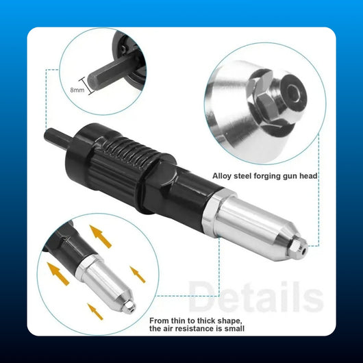 Rivet Gun Drill Attachment Kit
