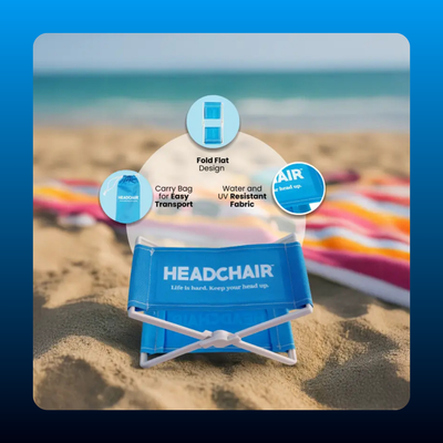 Foldable Beach Lounging Headrest
