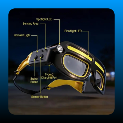 Rechargeable LED Headlamp Glasses