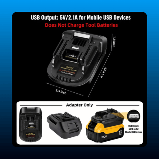 Battery Adapter for 18V Tool Batteries