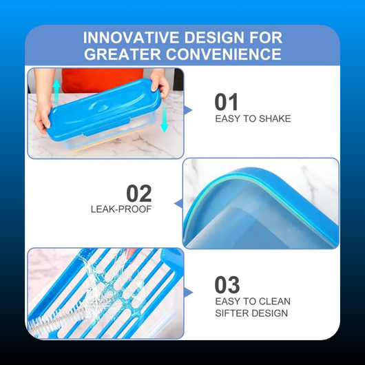 Breading & Batter Stackable Airtight Containers Set
