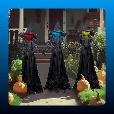 Light Up Witch Yard Stakes (3 Pack)