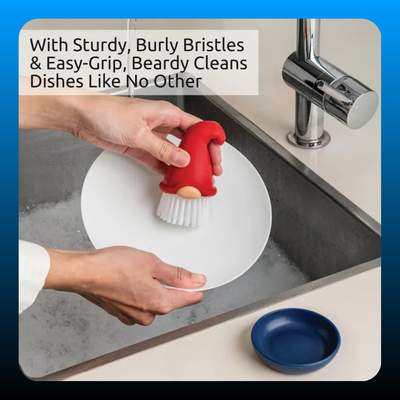 Mushroom Gnome Beardy Dish Brush