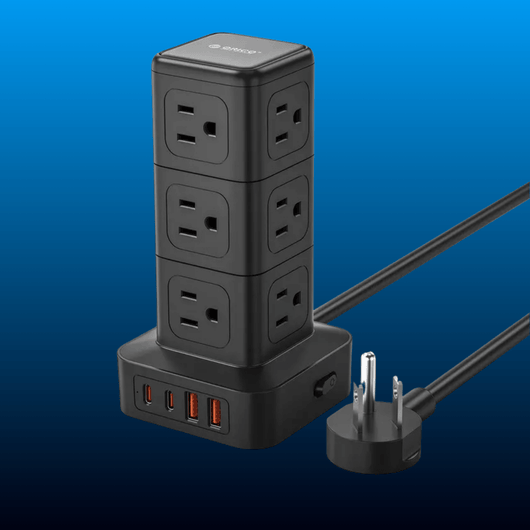 Power Strip Tower with Multiple Outlets