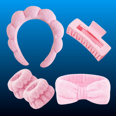 Women's Fabric Headbands Clouds Design Accessory Kit